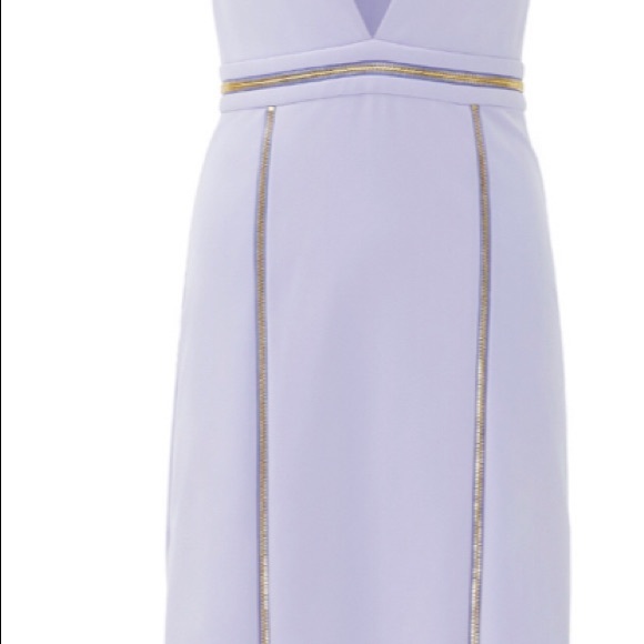 CUSHNIE Lavender Twisted Zipper Dress 6 - Picture 4 of 10